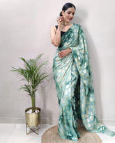 Premium Georgette golden weaves Ready to wear sarees